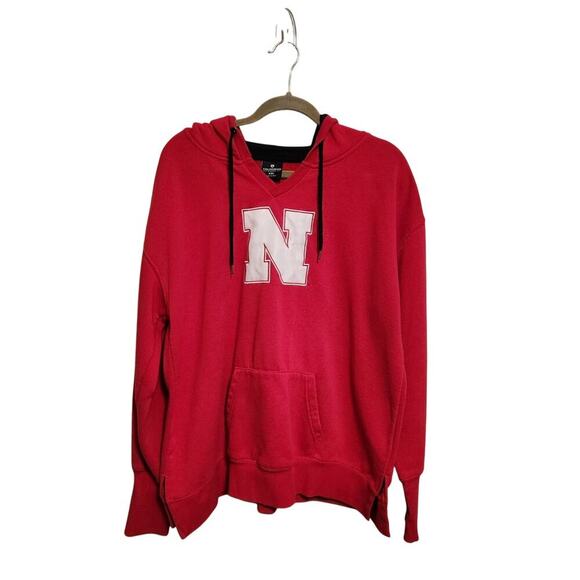 Nebraska Huskers Red‎ Hooded Sweatshirt Size XXL - Picture 1 of 10